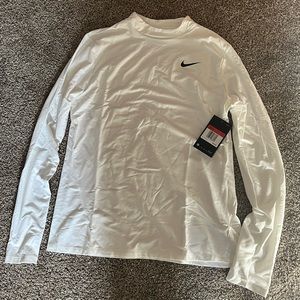 White Nike dri fit long sleeve